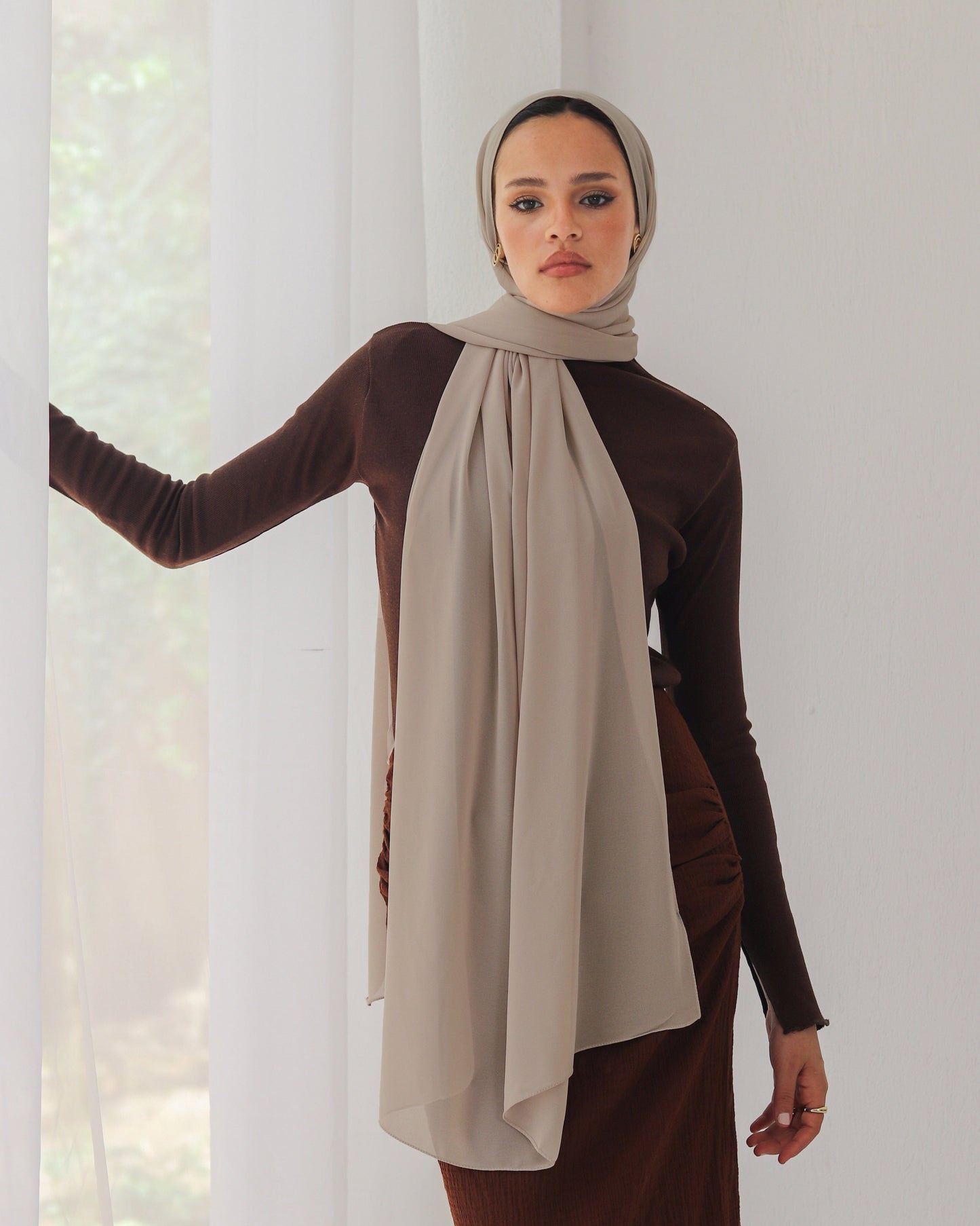 esh-esh 1 Premium Brown Hijab