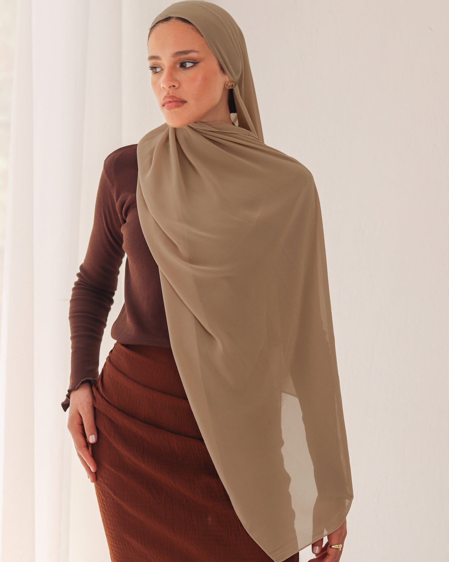 esh-esh 6 Premium Brown Hijab