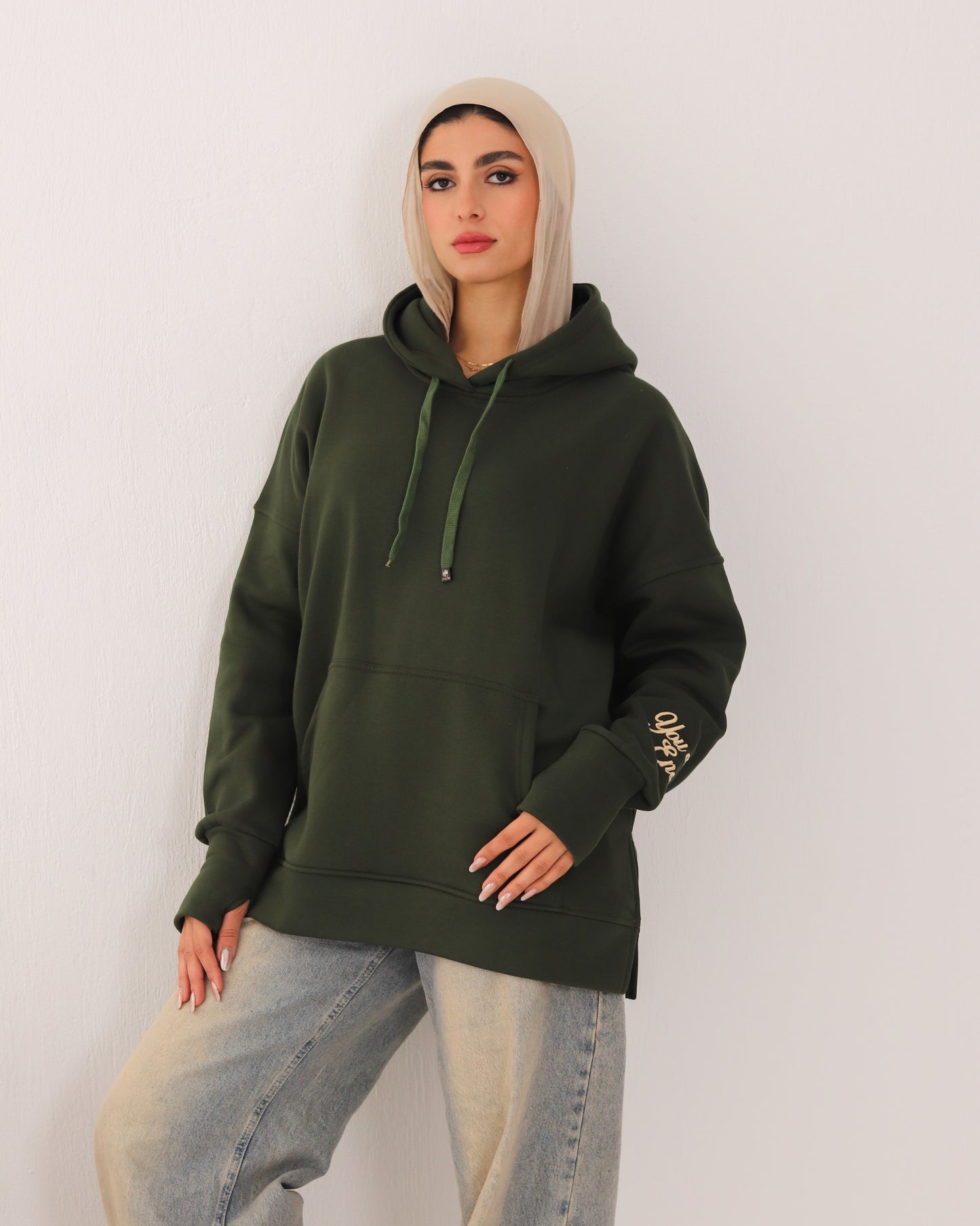 Timeless Fit Hoodie - Green Olive