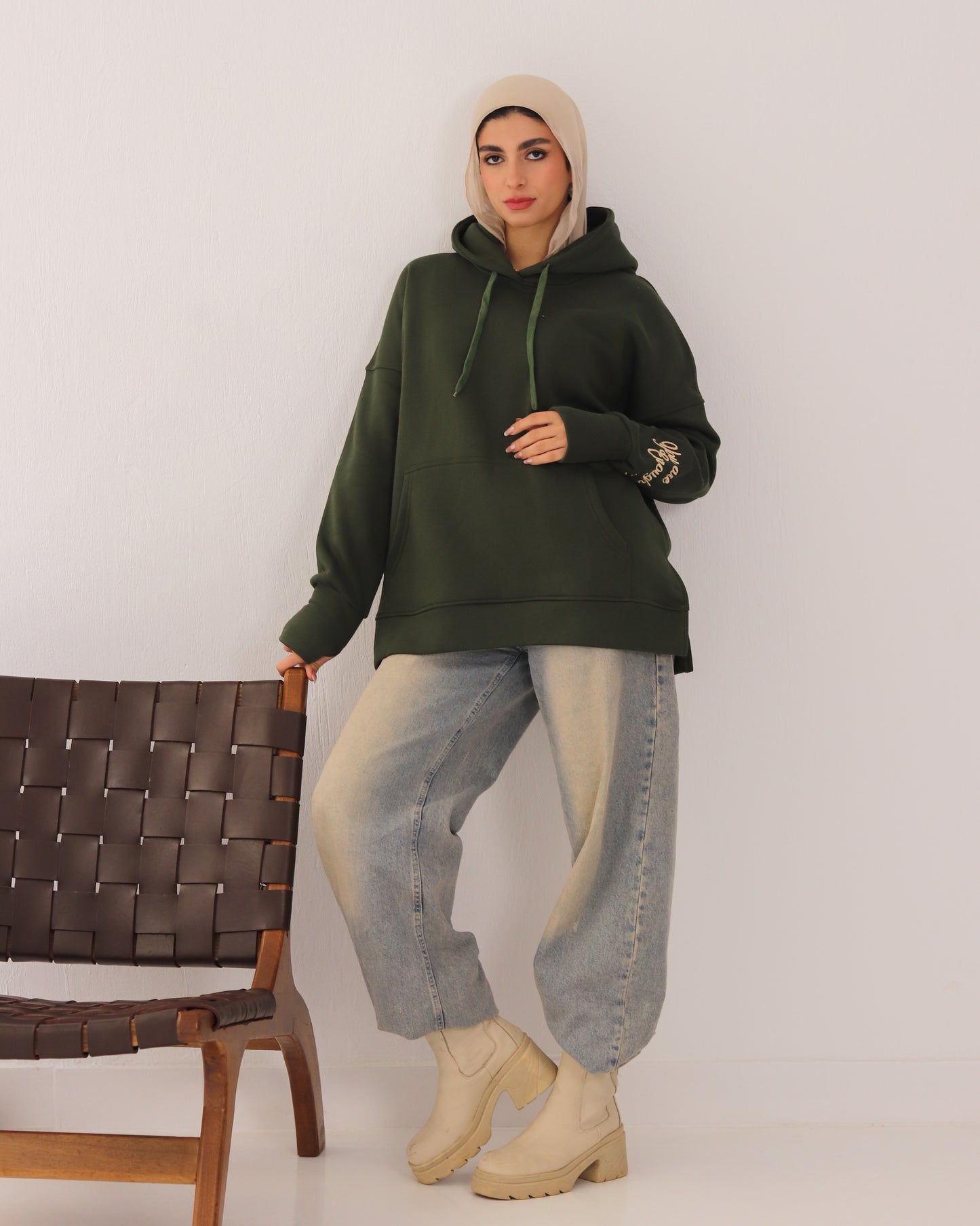 Timeless Fit Hoodie - Green Olive