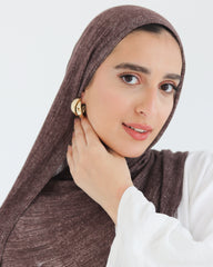 Airy Linen Hijab - Brown