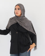 Airy Linen Hijab - Mushroom Grey