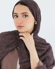 Airy Linen Hijab - Chocolate