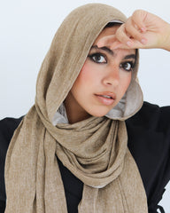 Airy Linen Hijab - Beige