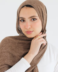 Airy Linen Hijab - Cafe