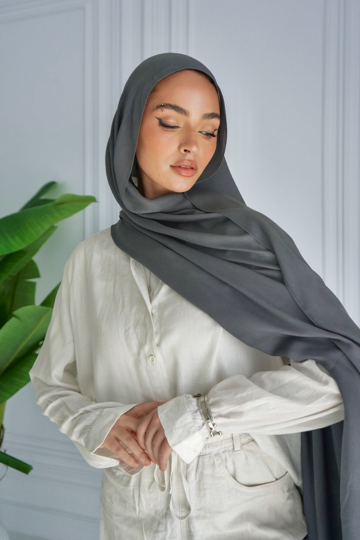 Modal Hijab - Dark Grey