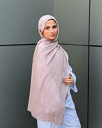 Twist of Lines Hijab - Dusty Rose