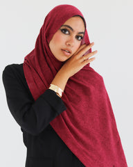 Airy Linen Hijab - Red
