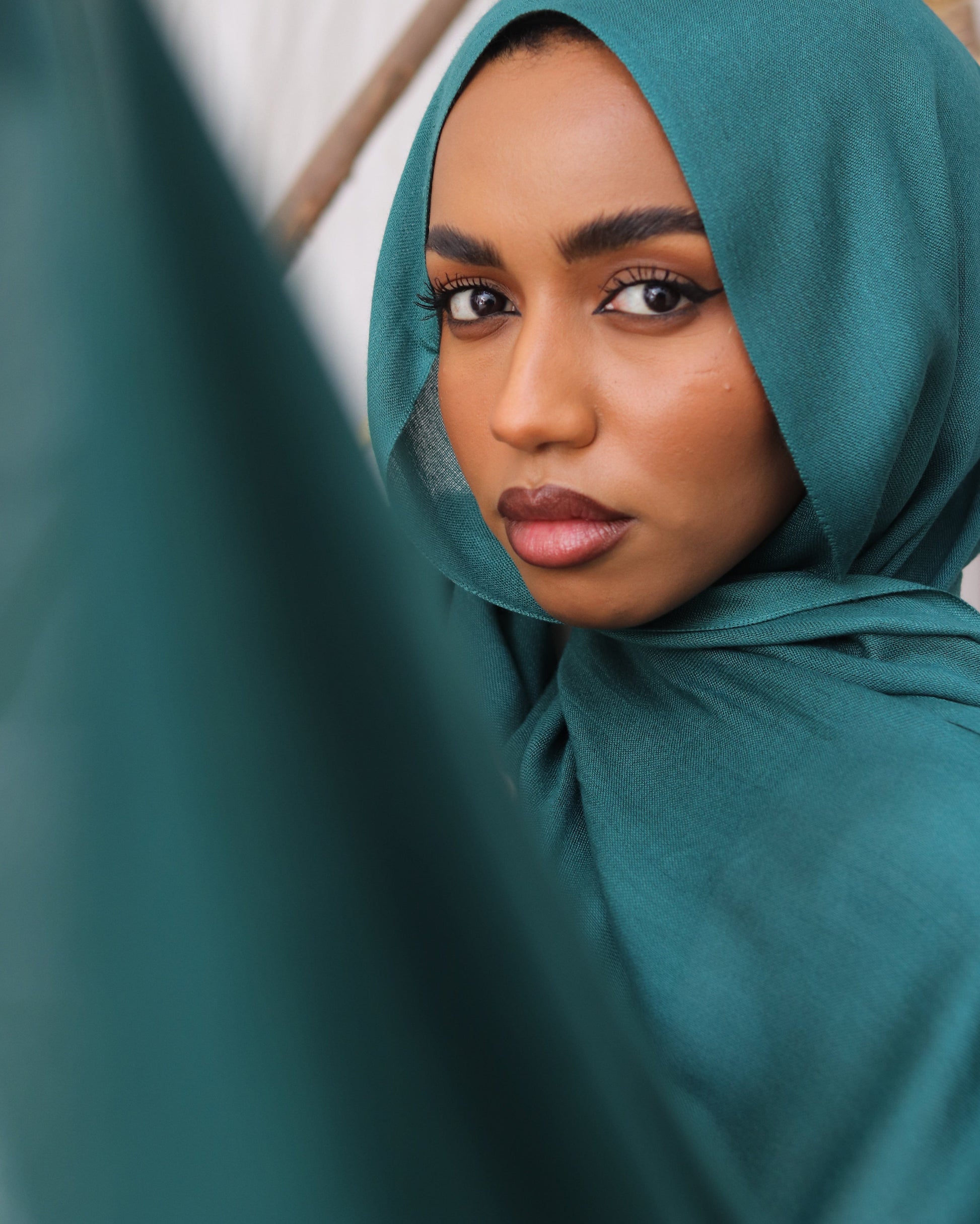 esh-esh Cotton Ash Hijab - Emarald Green