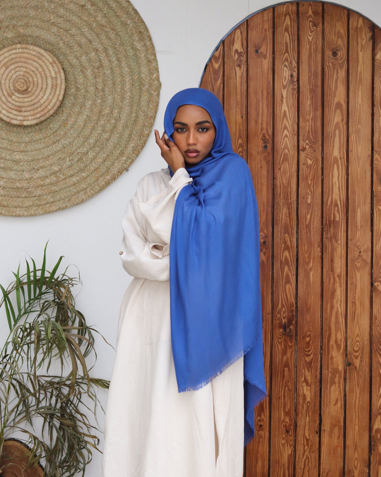 esh-esh Cotton Ash Hijab - Royal Blue