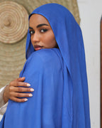 esh-esh Cotton Ash Hijab - Royal Blue