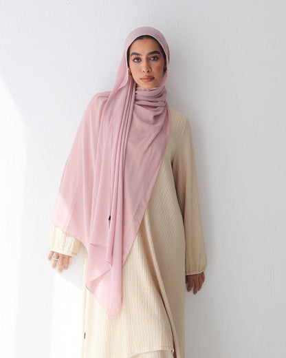 esh-esh Dusty Rose / 200 X 70 CM Premium Pinky Hijab