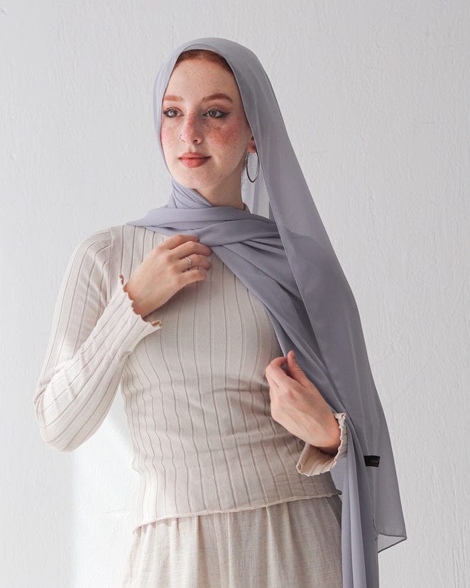 esh-esh Grey Premium Basic Hijab