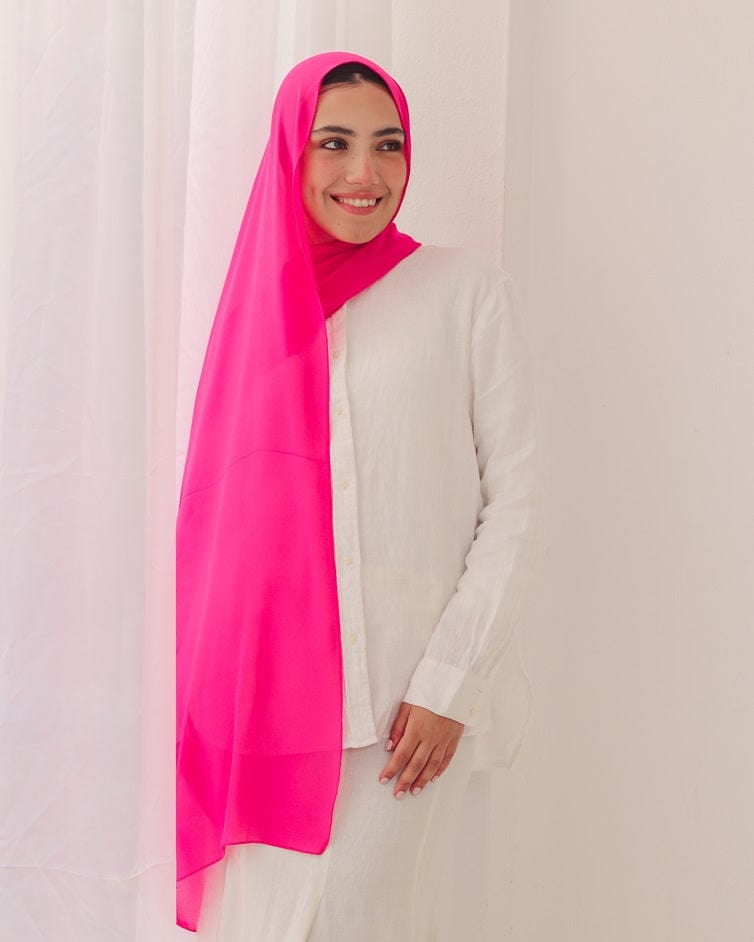 esh-esh Hot Pink / 200 X 70 CM Premium Pinky Hijab