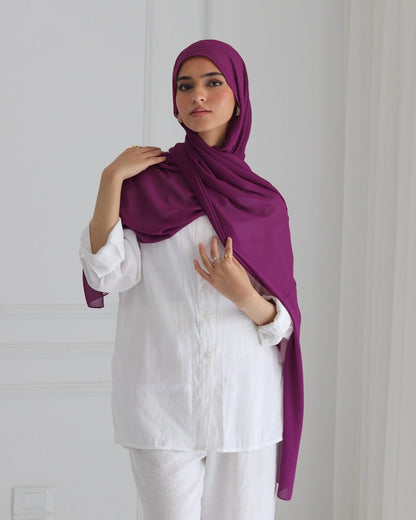 esh-esh Jam Purple Premium Purple Hijab