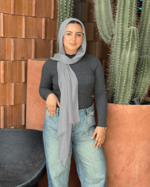 esh-esh Linen Hijab - Grey