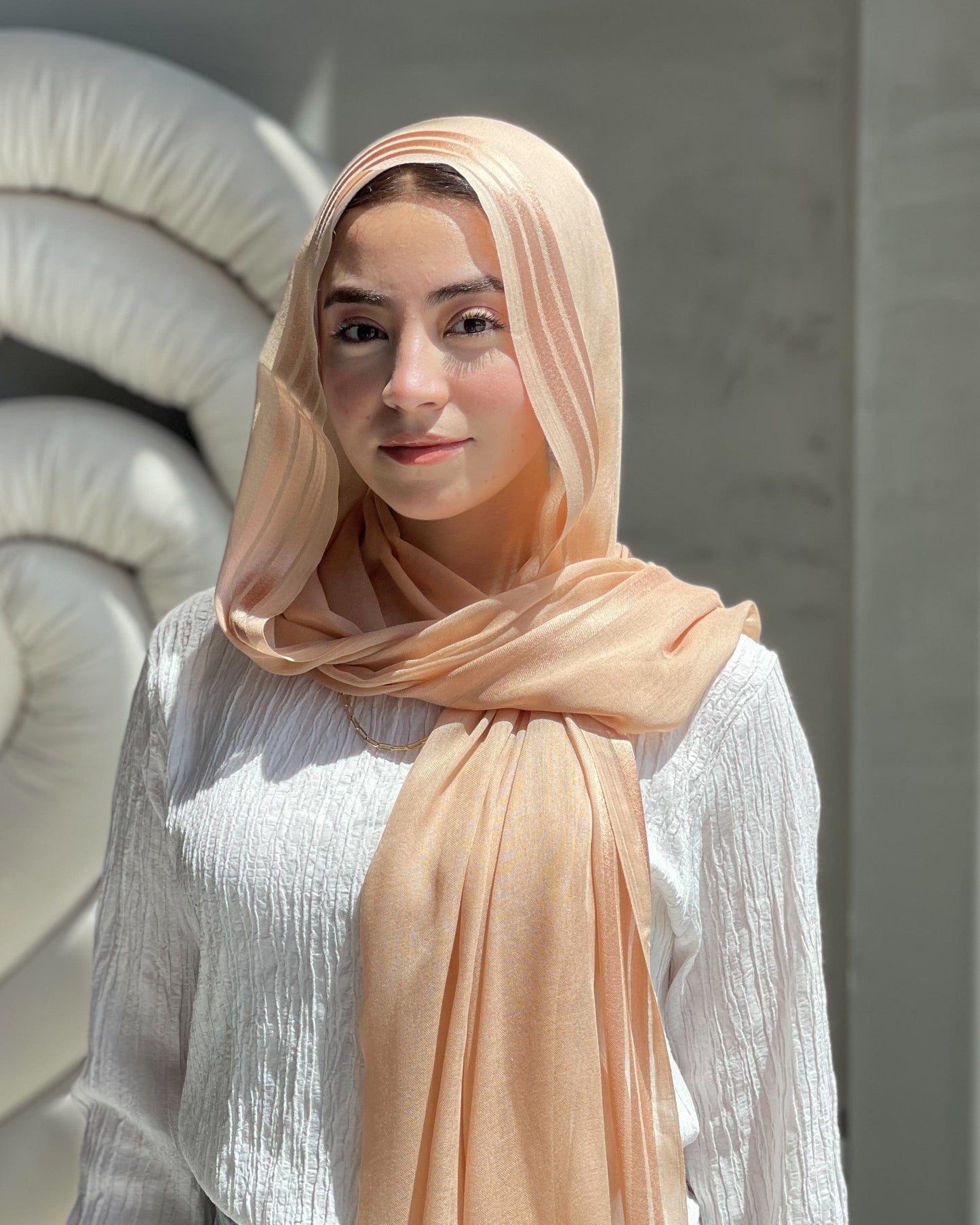 esh-esh Linen Hijab - Light Simon