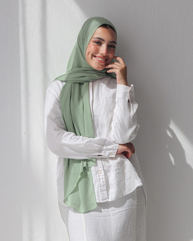 esh-esh Mint Green Premium Forest Hijab