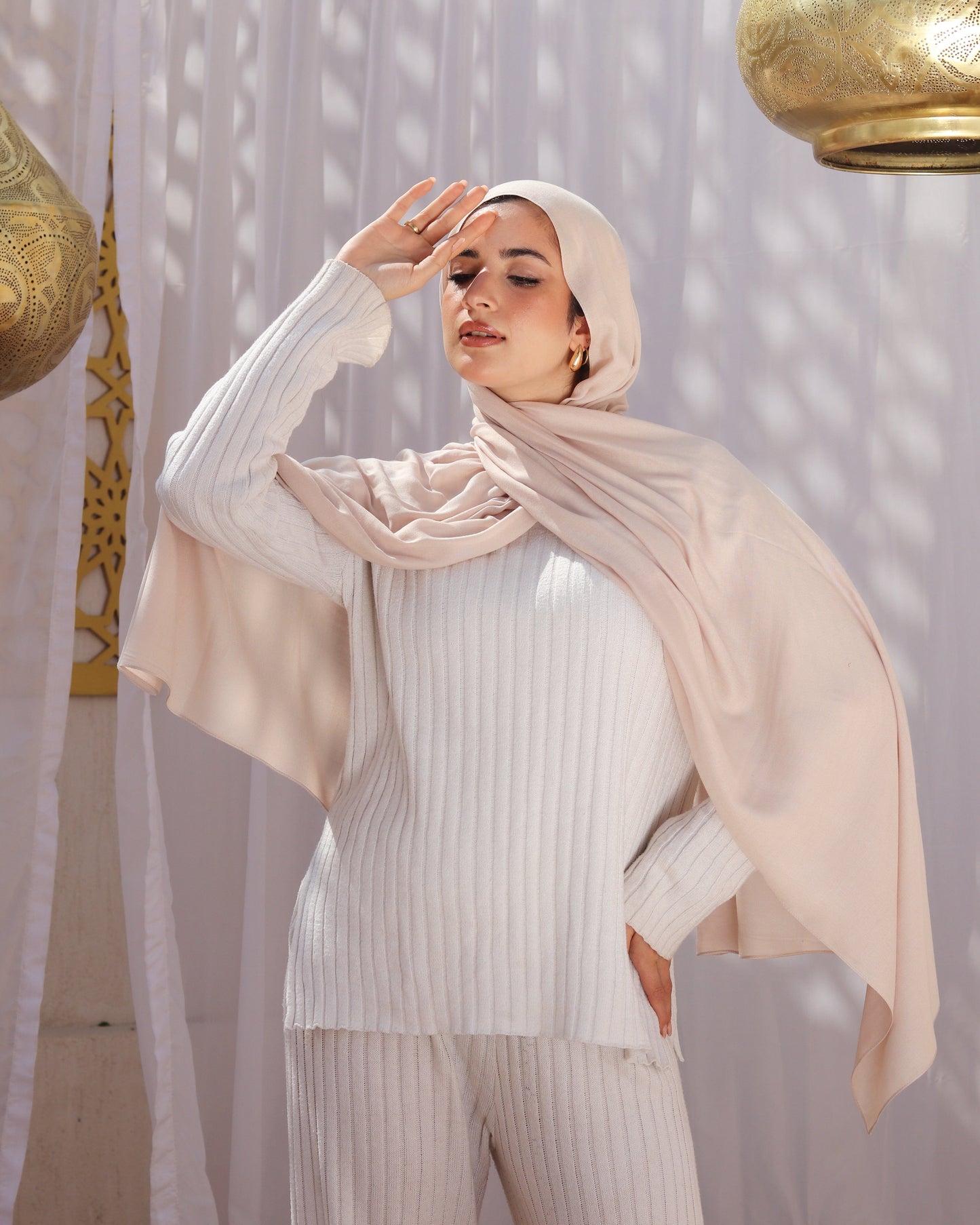 esh-esh Modal Hijab - Beige