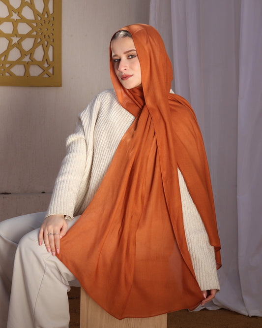 esh-esh Modal Hijab - Ginger Orange