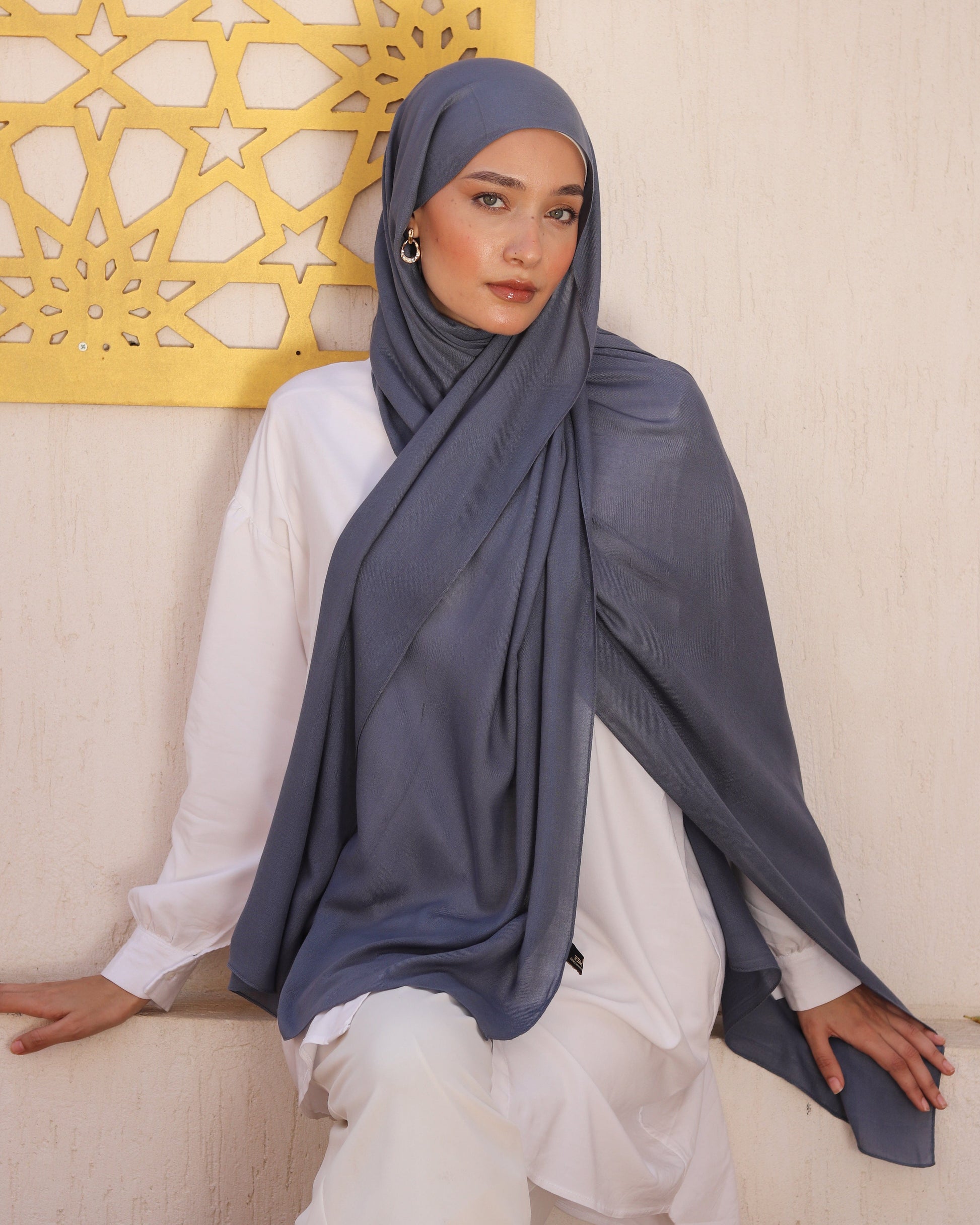 esh-esh Modal Hijab - Grey