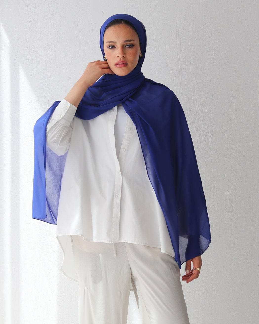 esh-esh Royal Blue Premium Blue Hijab