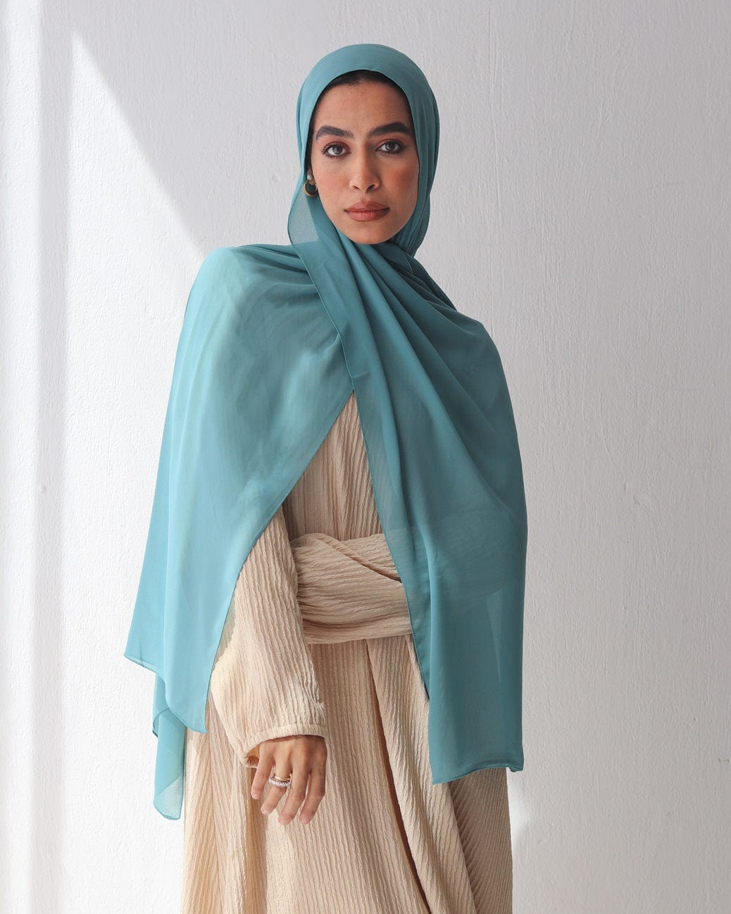 esh-esh Sea Green Premium Diamond Hijab