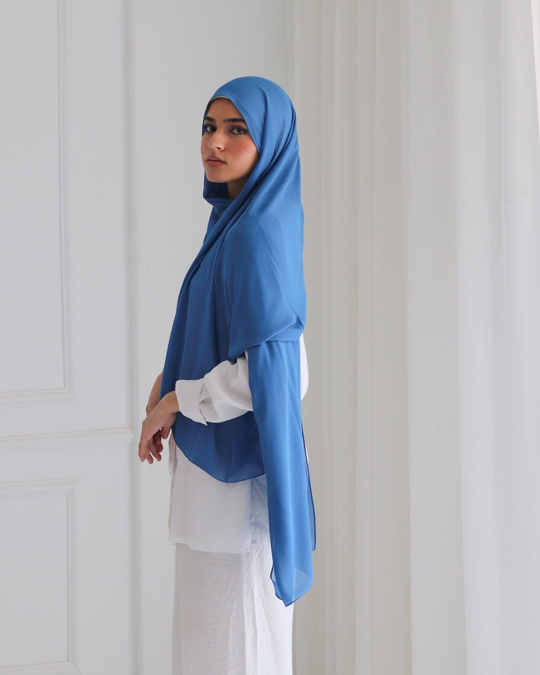 esh-esh Sky Blue Premium Blue Hijab